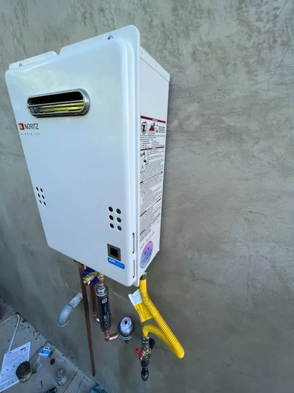 Tankless water heater installation for Brookview homes